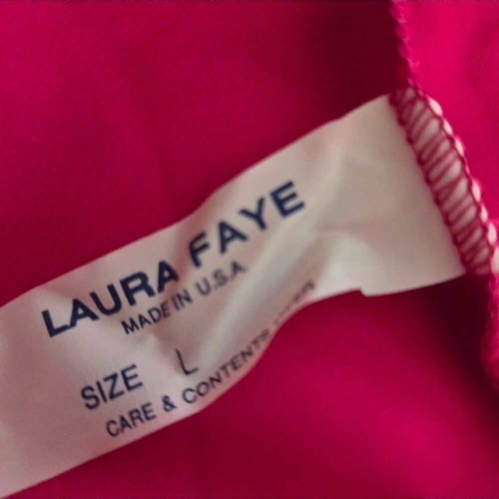 Vintage Laura Faye Satin Pajama Set with Lace - Picture 11 of 11
